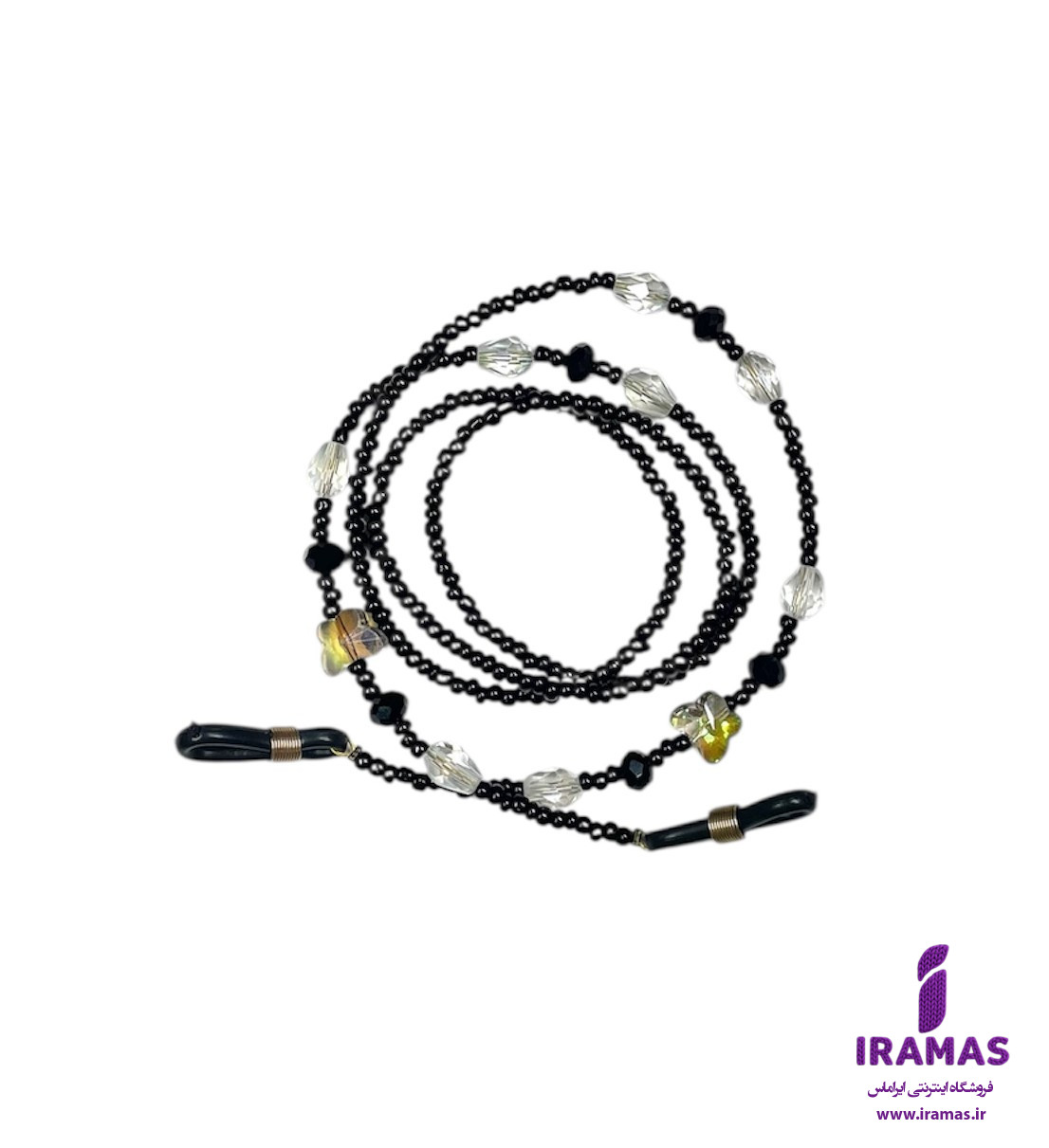 بند عینک کریستالی رنگ مشکی - ایراماس 