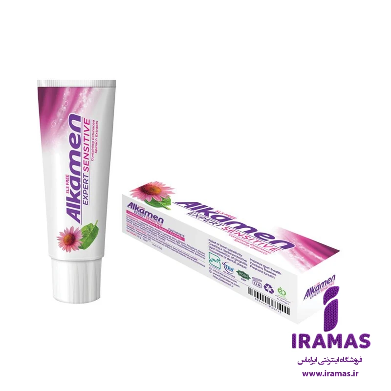 خمیردندان آلکامن مخصوص دندان و لثه های حساس مدل Expert Sensetive - ایراماس 