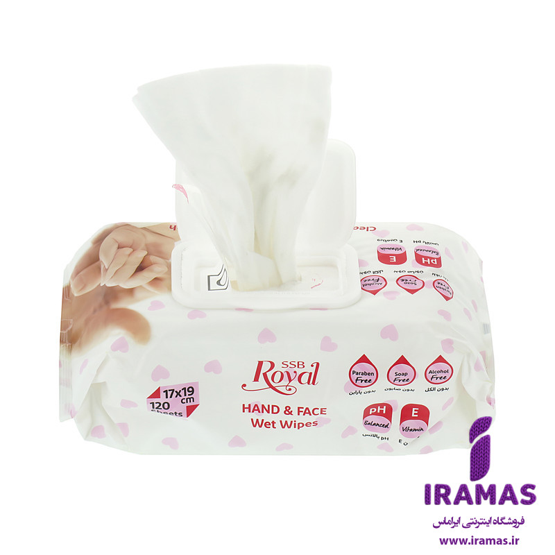 دستمال مرطوب رویال 120 عددی - ایراماس