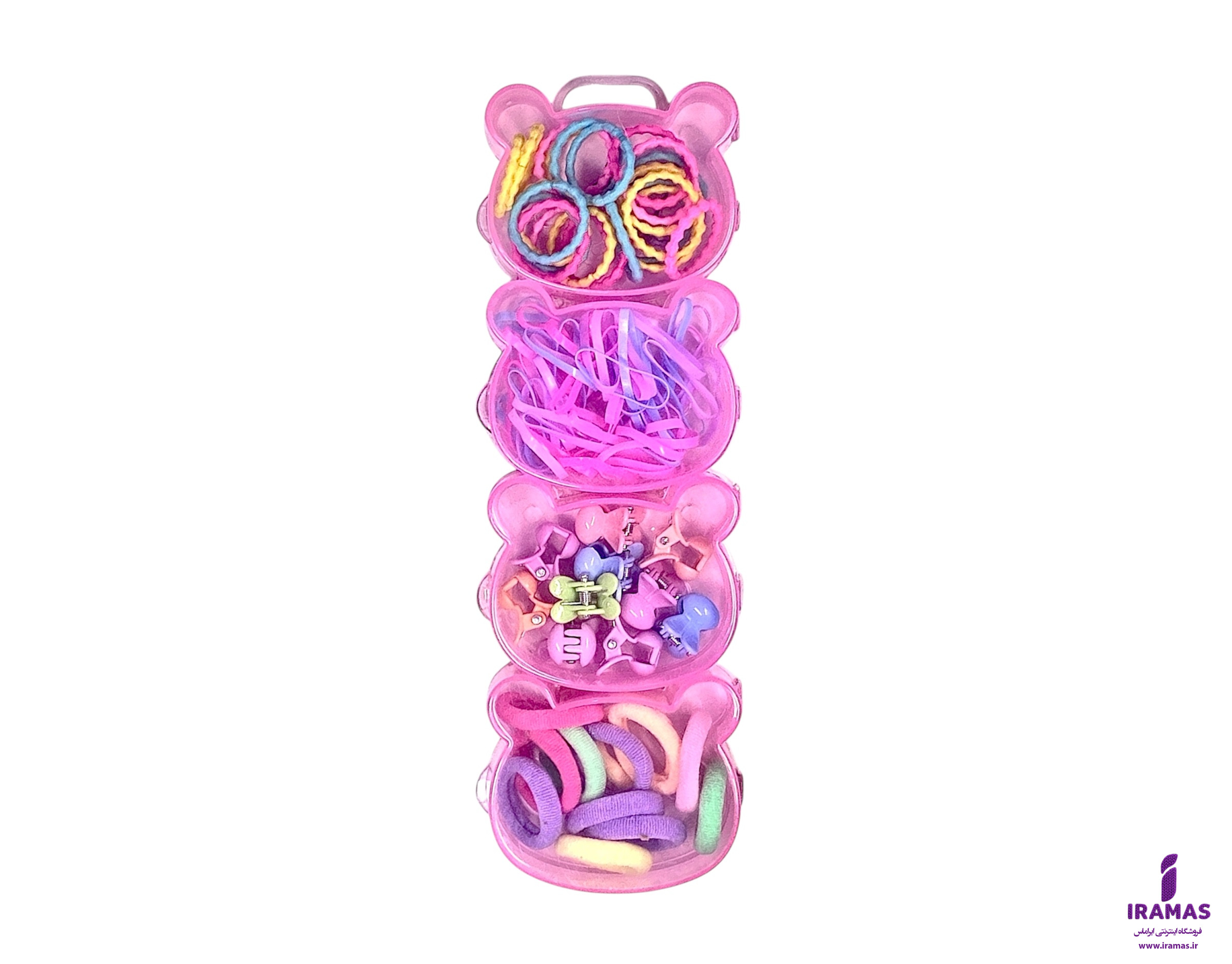 پک قوطی مینی کلیپس و مینی کش مو خرسی - ایراماس