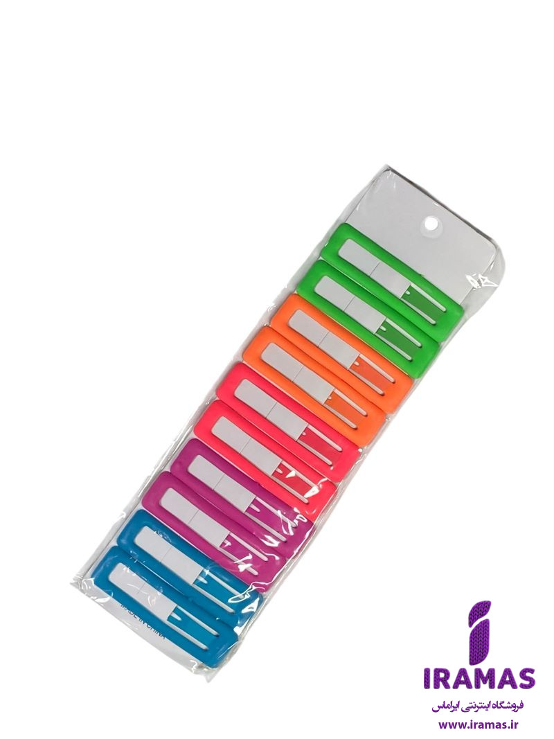 پک گیره زنانه تق تقی سایز بزرگ مات شبرنگی 10 عددی - ایراماس