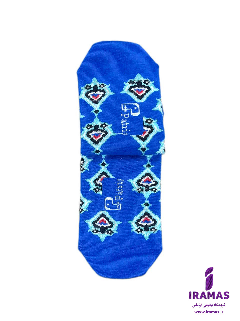 جوراب مچی بزرگسال طرح سنتی رنگ آبی - ایراماس