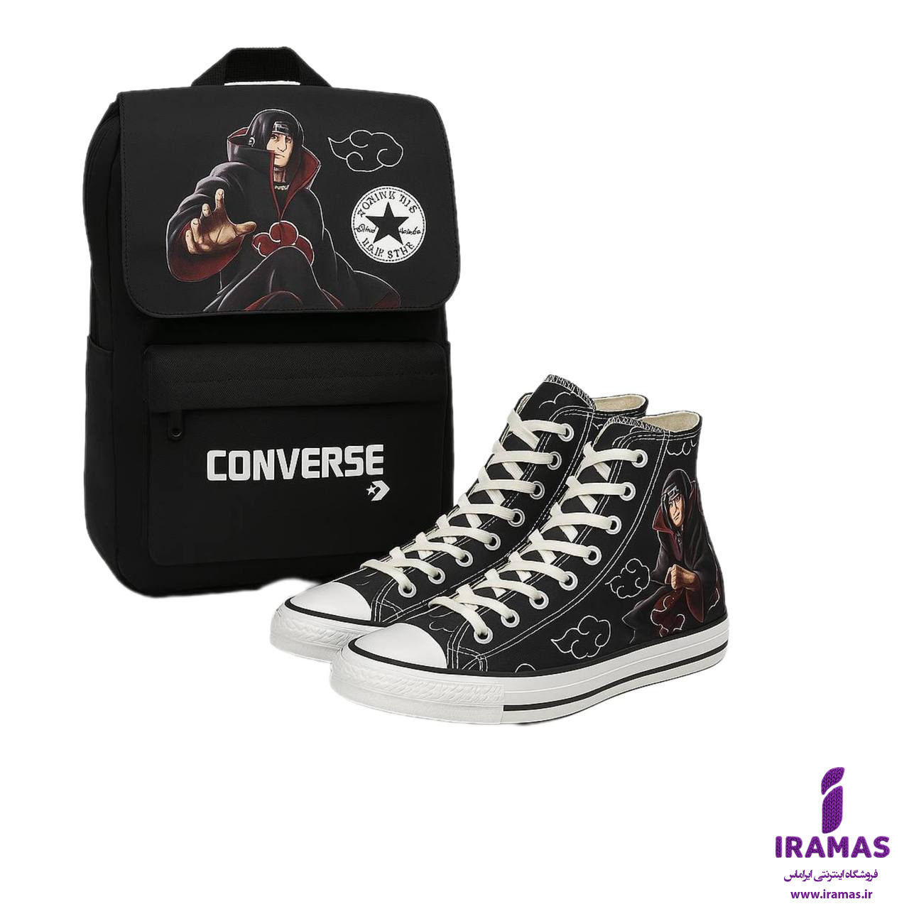 ست کوله پشتی و کتونی ساقدار انیمه ای آل استار - ایراماس 