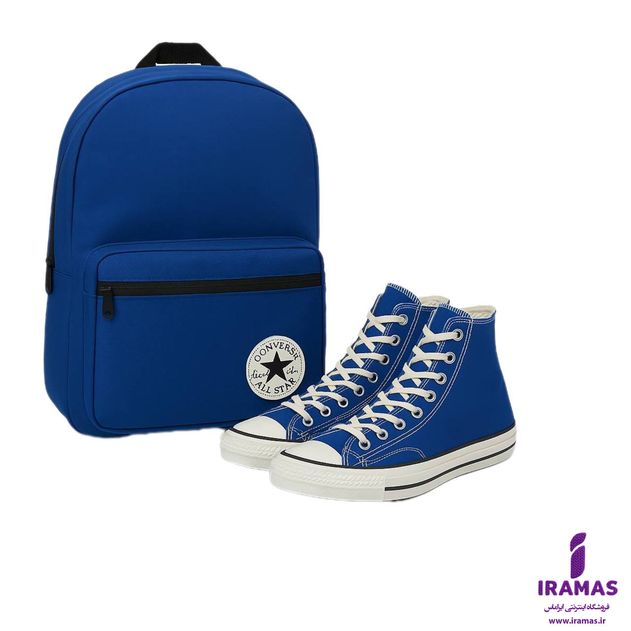 ست کوله پشتی و کتونی ساقدار آل استار رنگ آبی - ایراماس 