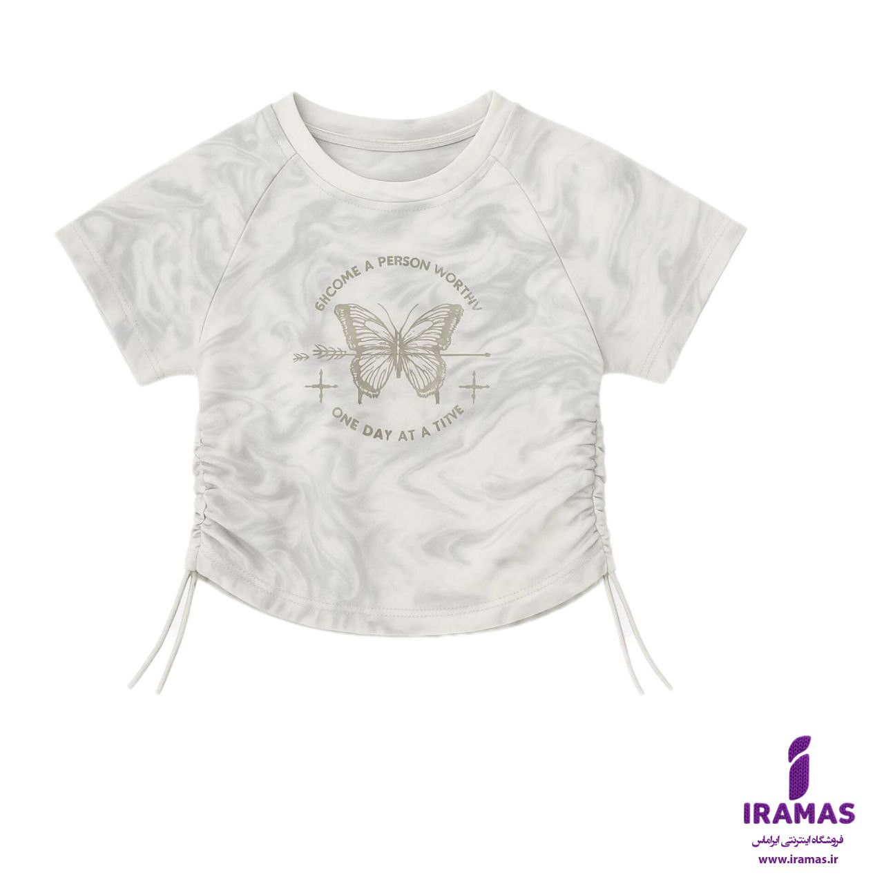 تیشرت دخترانه طرح پروانه مناسب 4 تا 10 سال - ایراماس 