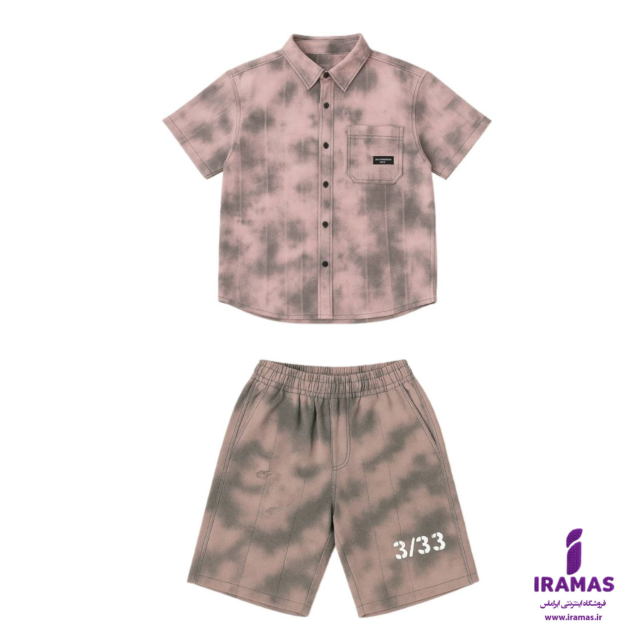 ست پیراهن و شلوارک آبرنگی بچگانه - ایراماس