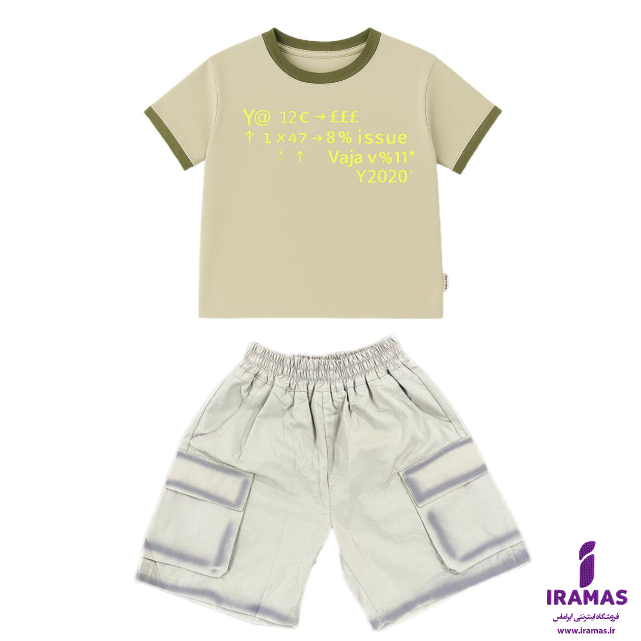 ست تیشرت و شلوارک بچگانه پسرانه مناسب 4 تا 10 سال - ایراماس 