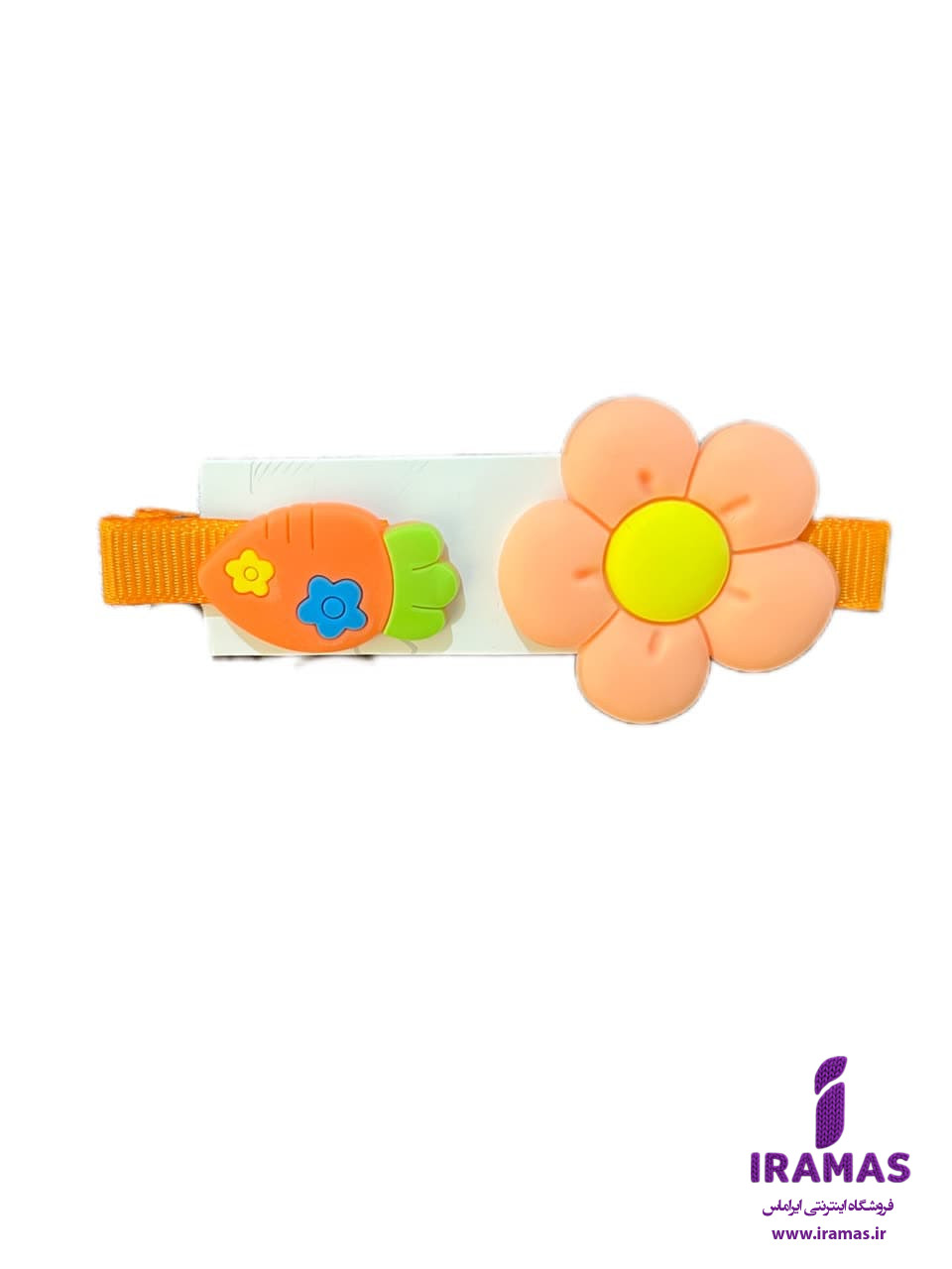 پک گیره مو 2 عددی گل و هویچ نارنجی - ایراماس 