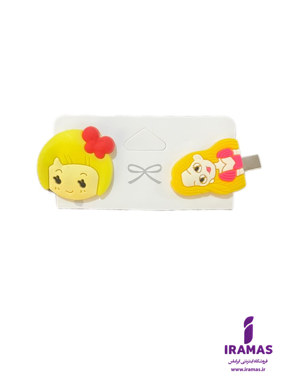 پک گیره مو 2 عددی عروسکی زرد و نارنجی - ایراماس 