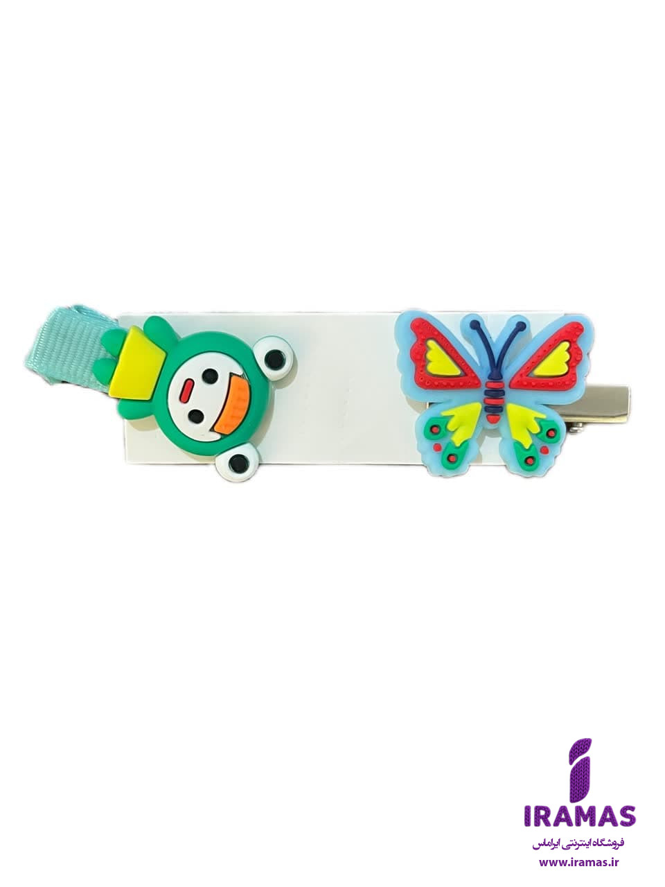 پک گیره مو 2 عددی عروسکی طرح پروانه سبز - ایراماس 