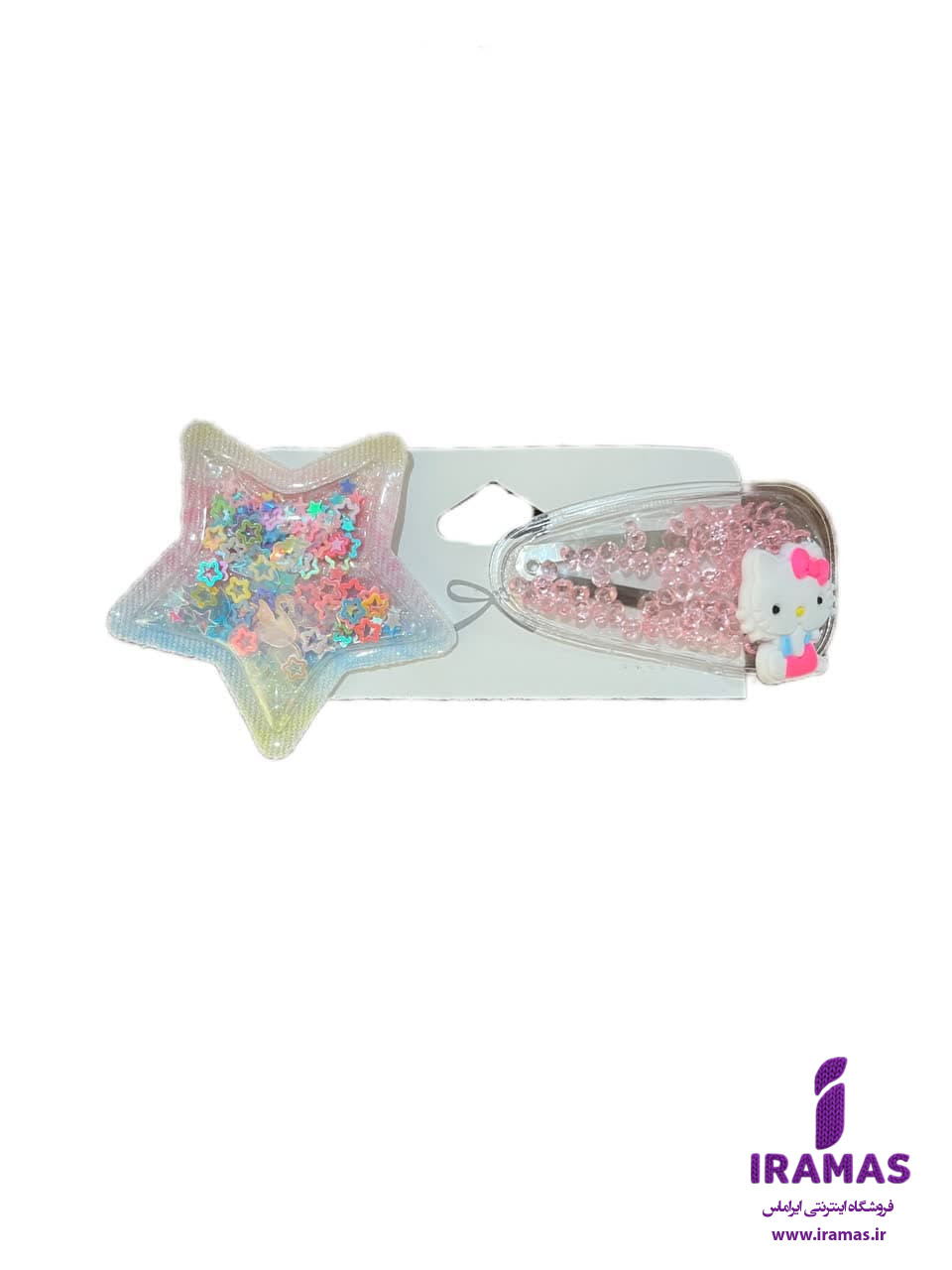 پک گیره مو عروسکی 2 عددی صورتی - ایراماس 