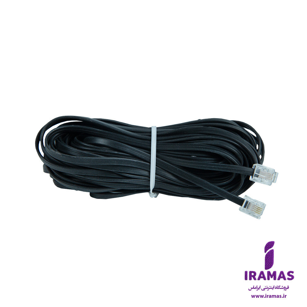 سیم بند خط 10متری مشکی تلفن - ایراماس 
