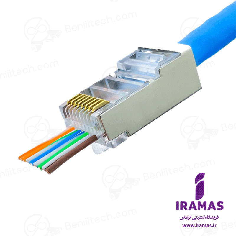 سوکت شبکه میان گذر ته باز CAT6 SFTP - ایراماس 