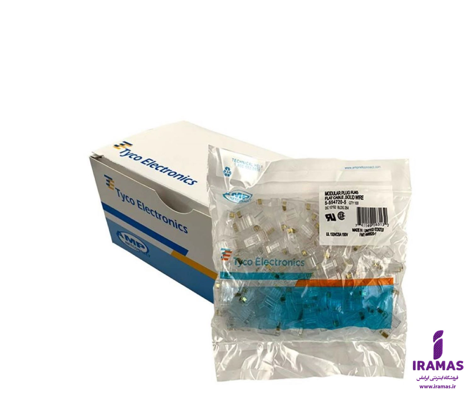 سوکت شبکه amp cat6 UTP وارداتی دونه ای - ایراماس 