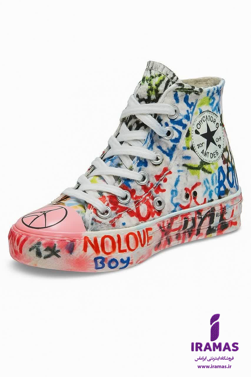 کتونی آل استار بچگانه سایز 30 تا 36 طرح آبرنگی - ایراماس 