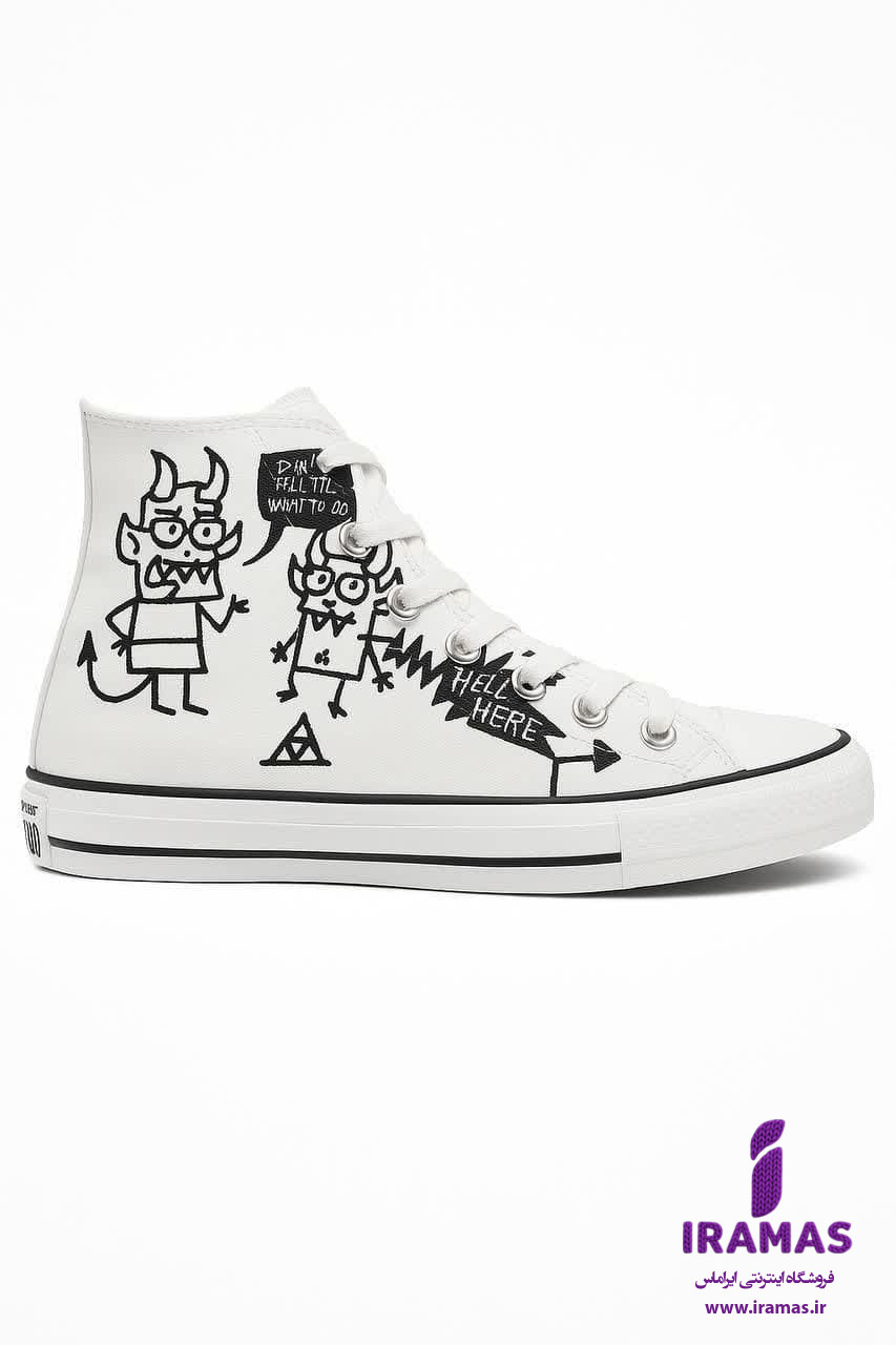 کتونی آل استار بچگانه سایز 30 تا 36 سفید طرح دار - ایراماس 