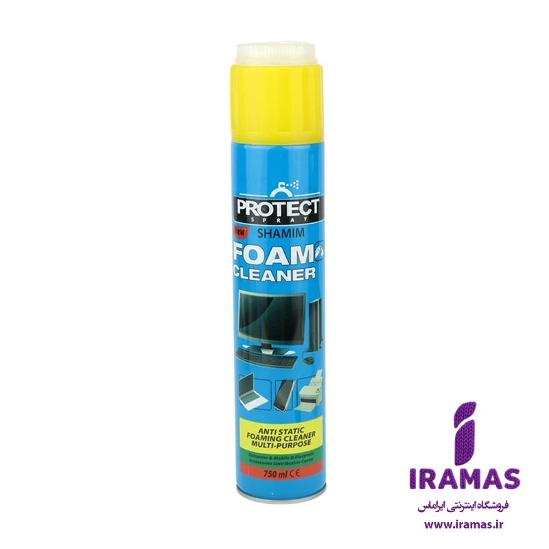 اسپری کف تمیز کننده سطوح پروتکت مدل FOAM CLEANER حجم 750 میلی لیتر - ایراماس 