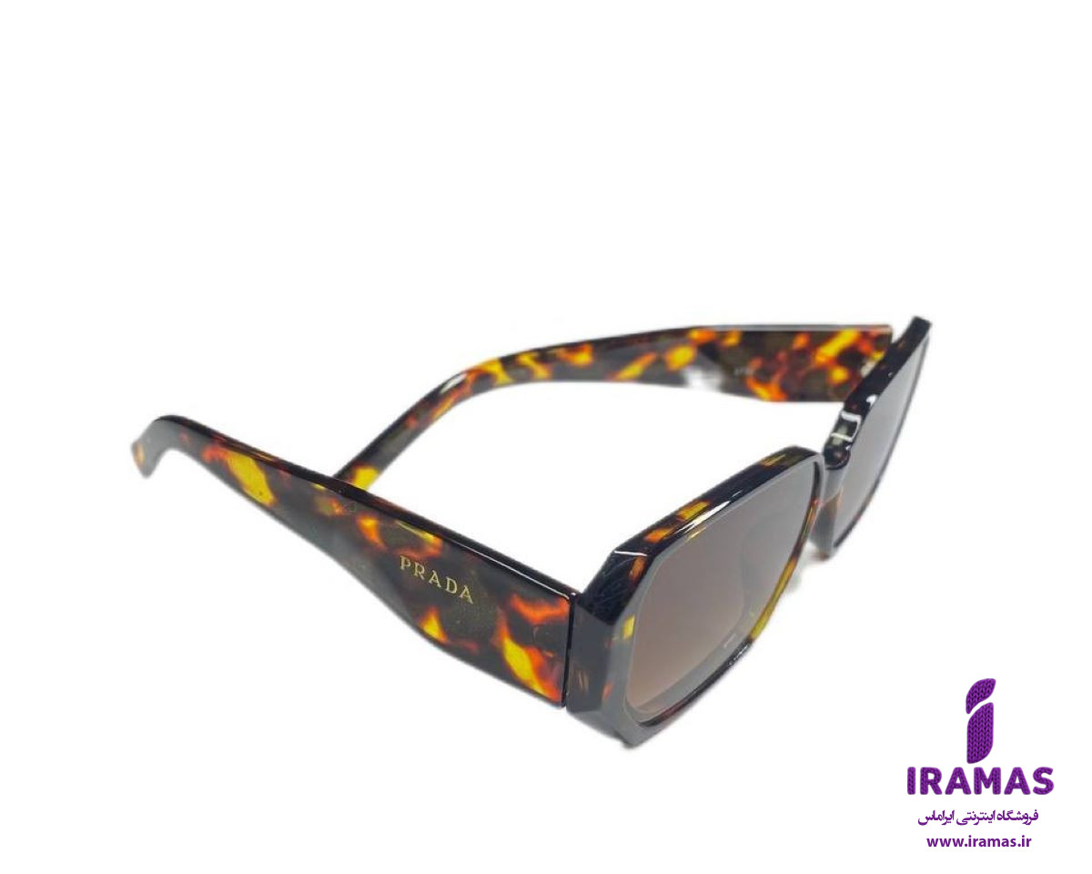 عینک آفتابی پرادا پلنگی به همراه کاور عینک پارچه ای - ایراماس