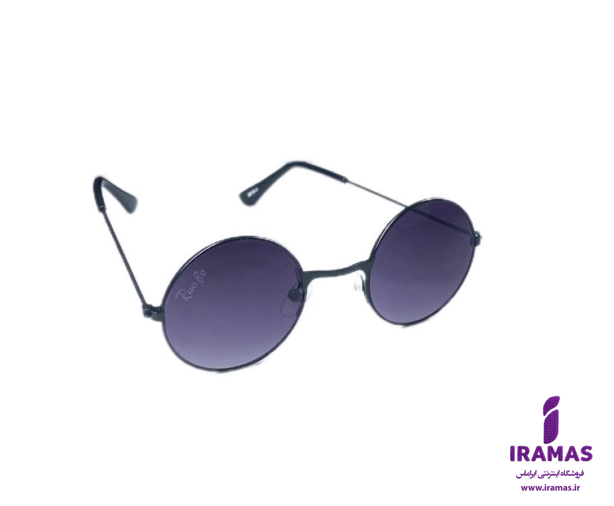 عینک آفتابی بچگانه گرد به همراه کاور عینک پارچه ای - ایراماس