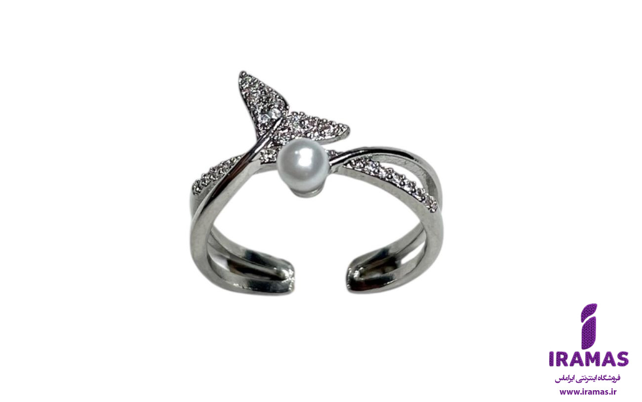 انگشتر دخترانه مدل دم وال - ایراماس 