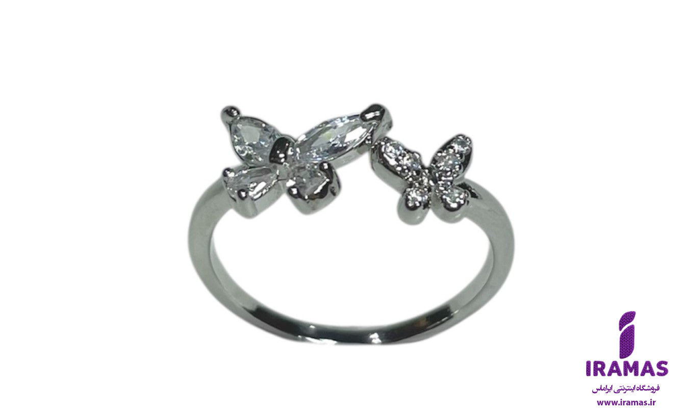 انگشتر مینیمال مدل پروانه - ایراماس 