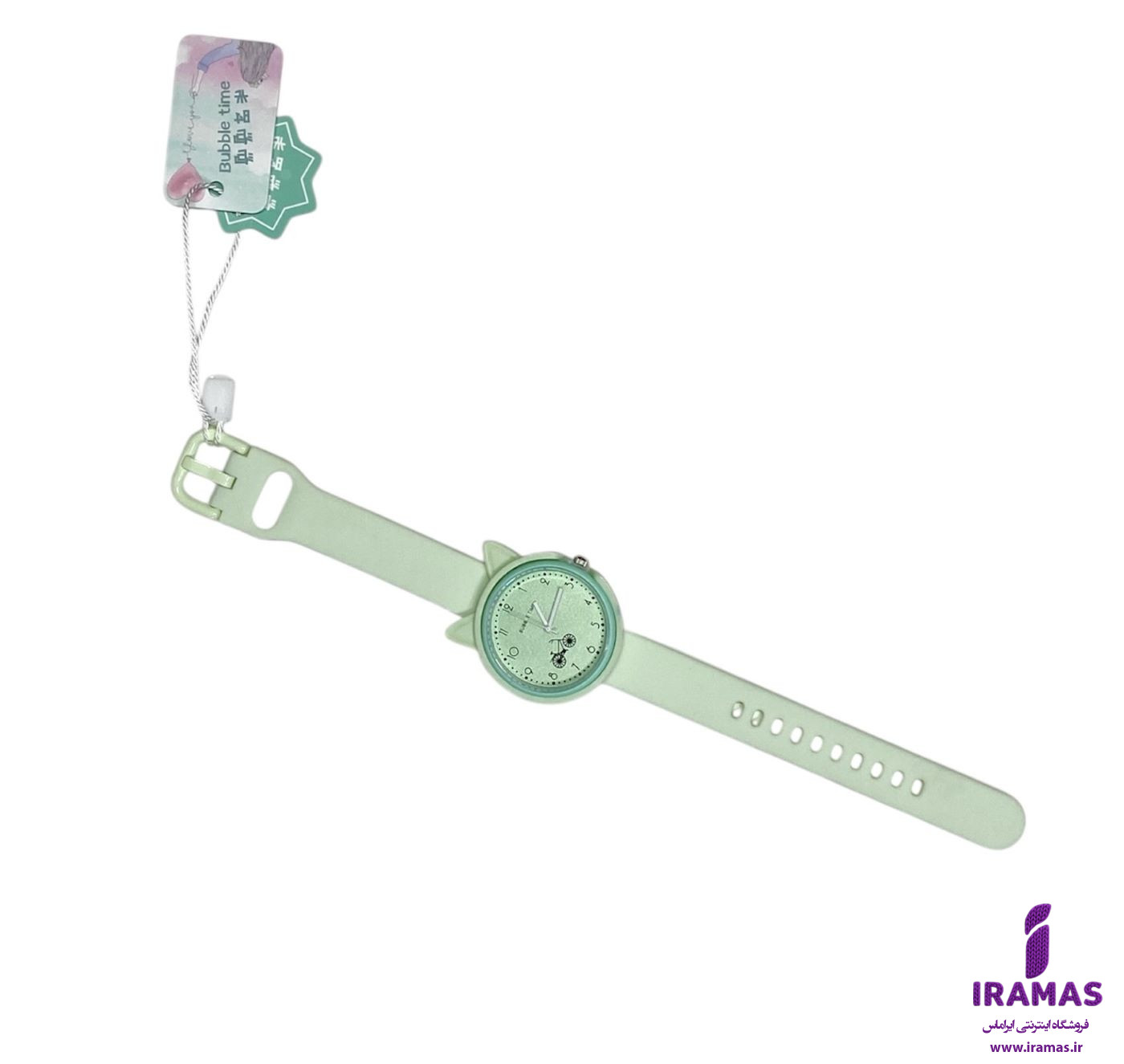 ساعت مچی فانتزی بند سیلیکونی رنگ سبز - ایراماس 