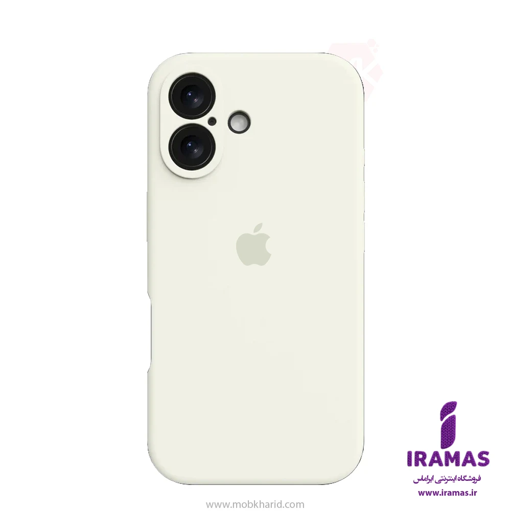 قاب سیلیکونی iphone 16 رنگ سفید - ایراماس 