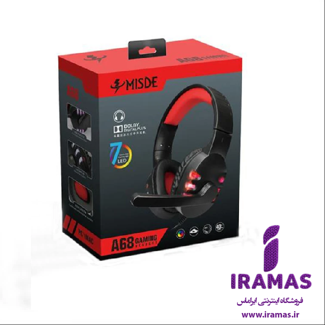 هدست گیم میکروفون دار MISDE A68 - ایراماس 