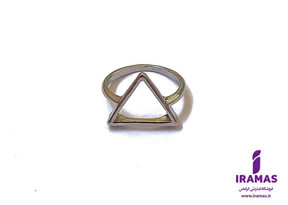 انگشتر مثلث رنگ نقره ای - ایراماس 