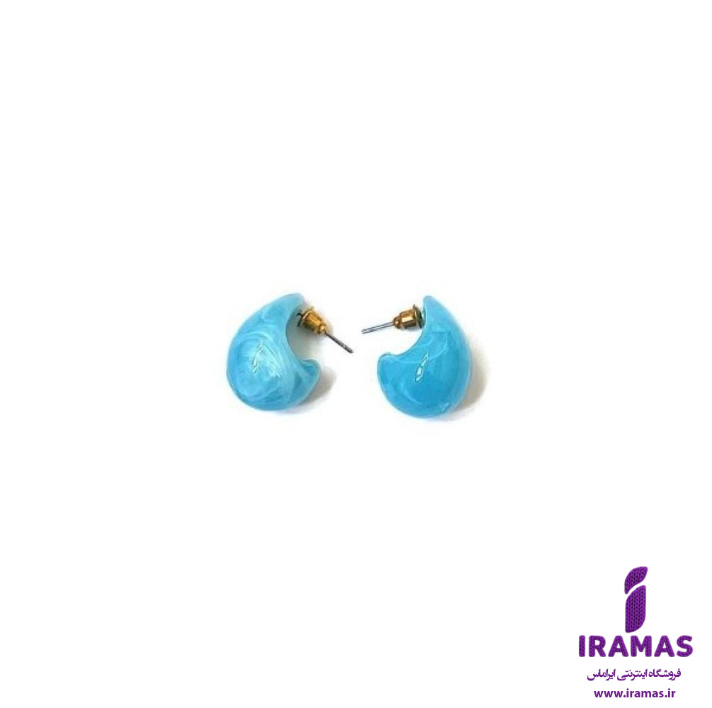 گوشواره اشکی رنگ آبی - ایراماس 