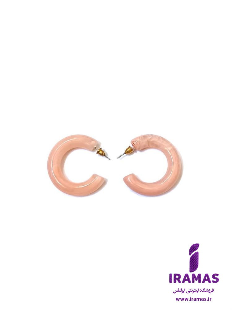 گوشواره دایره ای صورتی - ایراماس 