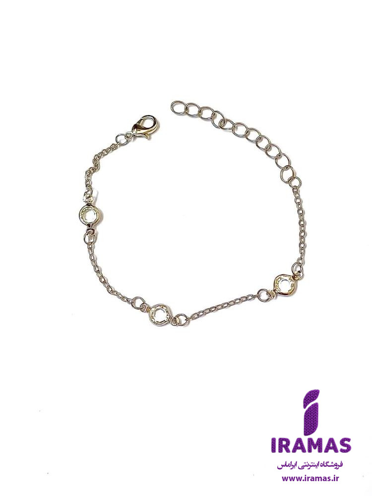 دستبند نقره ای مدل دایره ای - ایراماس 
