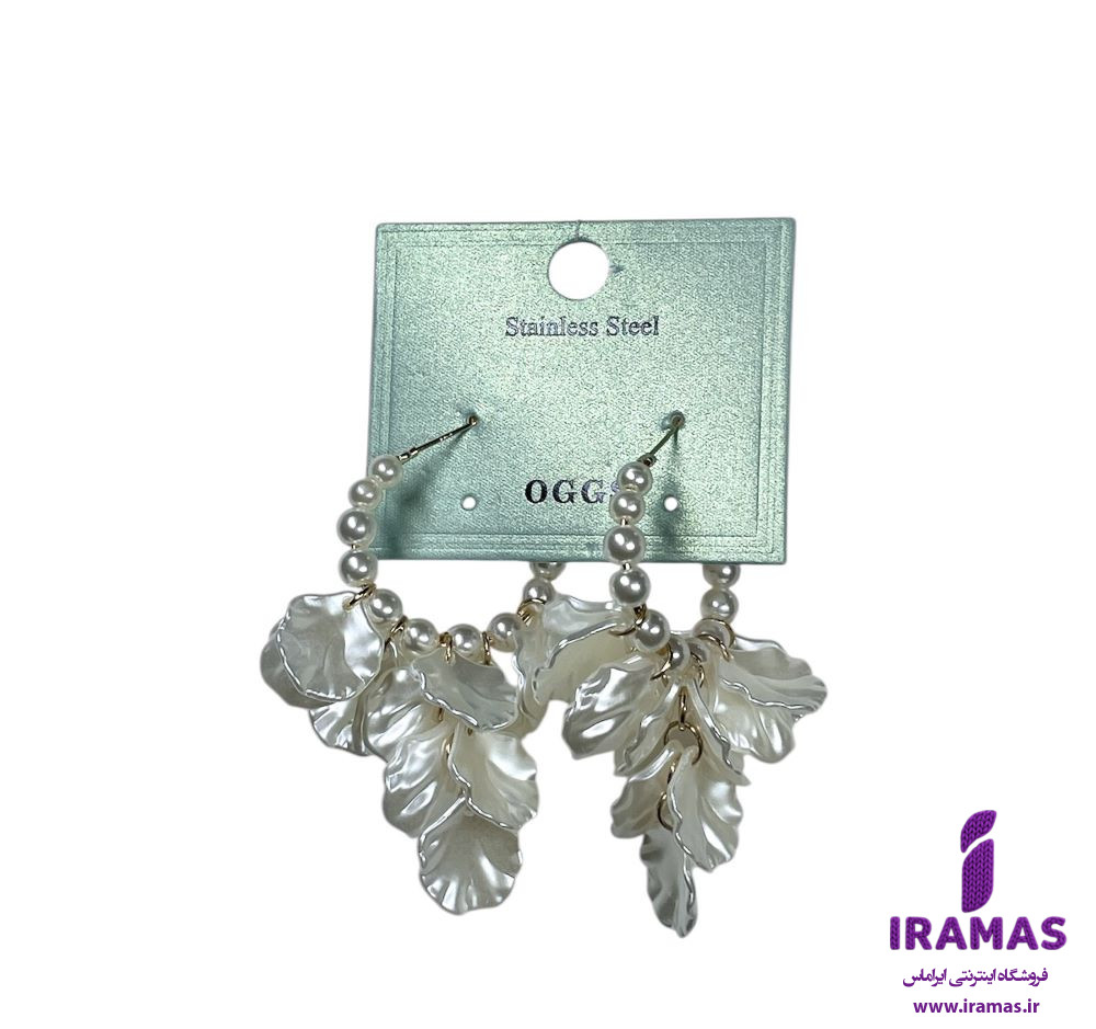 گوشواره مرواریدی مدل گلبرگ - ایراماس 