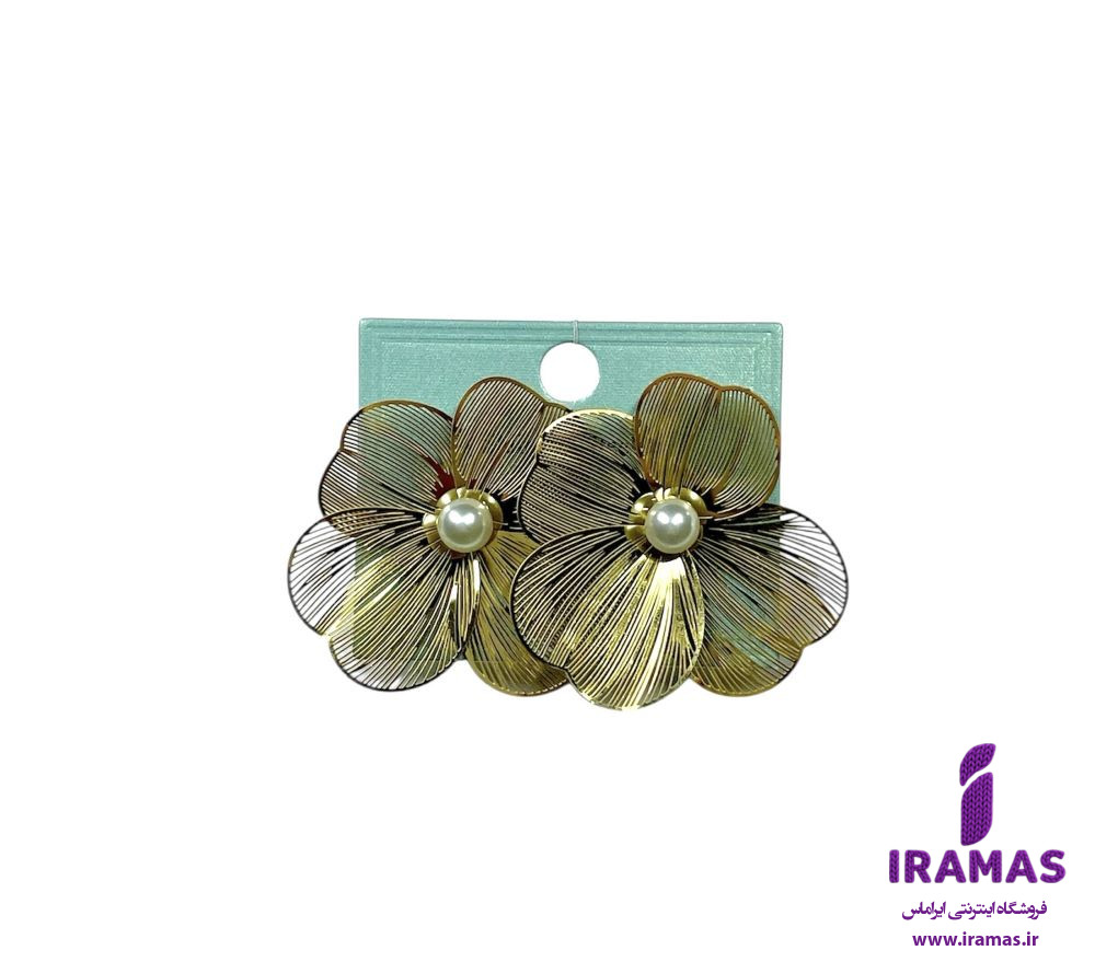 گوشواره فانتزی بزرگ مدل شکوفه - ایراماس 