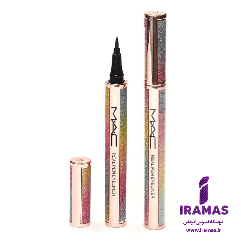 خط چشم ماژیکی مک مشکی طرح رنگین کمان MAC - ایراماس 