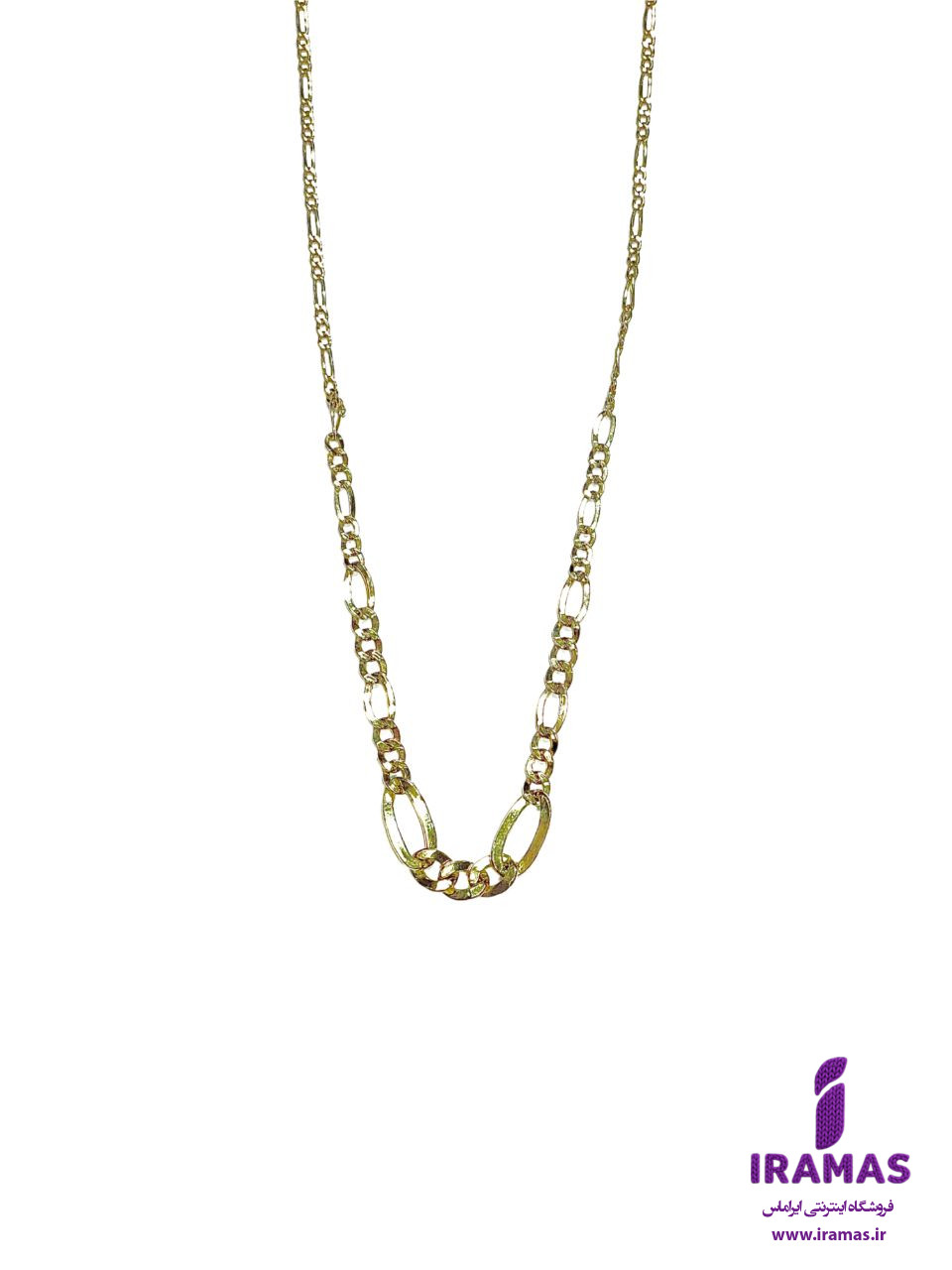گردنبند طلا کومیک ایتالیایی بافت فیگارو - ایراماس 