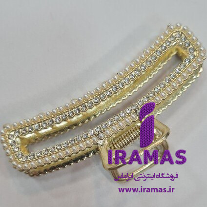 کلیپس مو فلزی زنانه طلایی - ایراماس