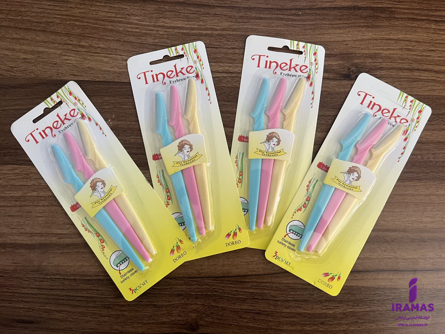 تیغ ابرو اره ای تینکه Tineke مدل دورئو doreo پک 3 عددی - ایراماس