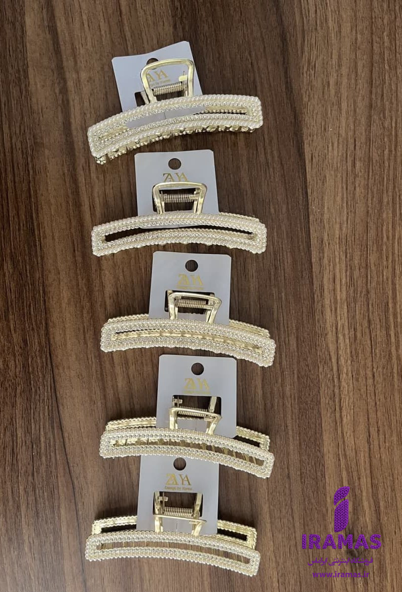 کلیپس مو فلزی زنانه طلایی - ایراماس