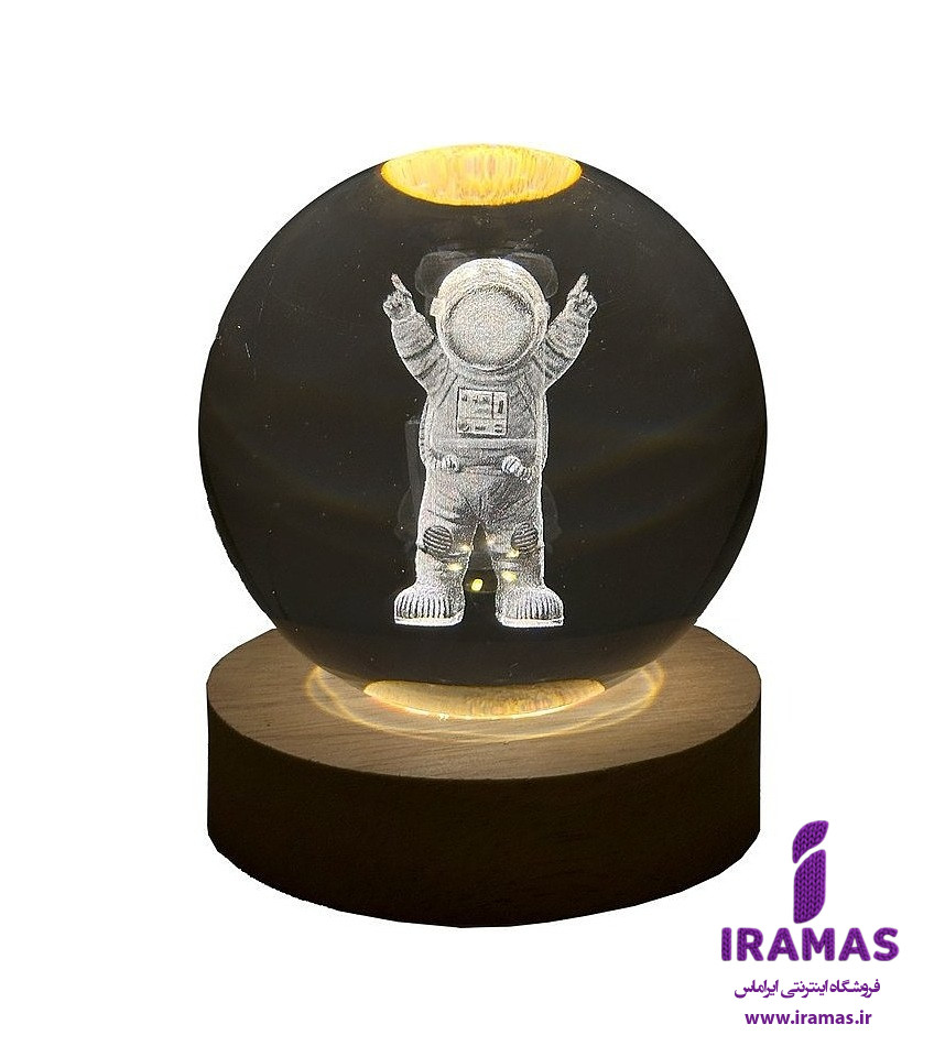 چراغ خواب مدل گوی کریستالی طرح فضانورد - ایراماس 