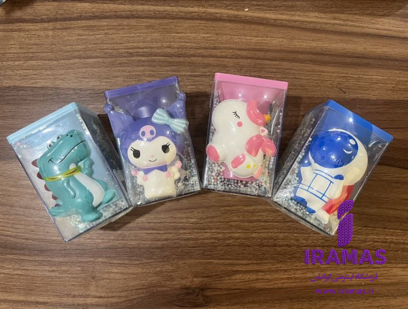 جا قلمی رومیزی دونه برفی اسکوئیشی طرح دایناسور برند یونیک - ایراماس