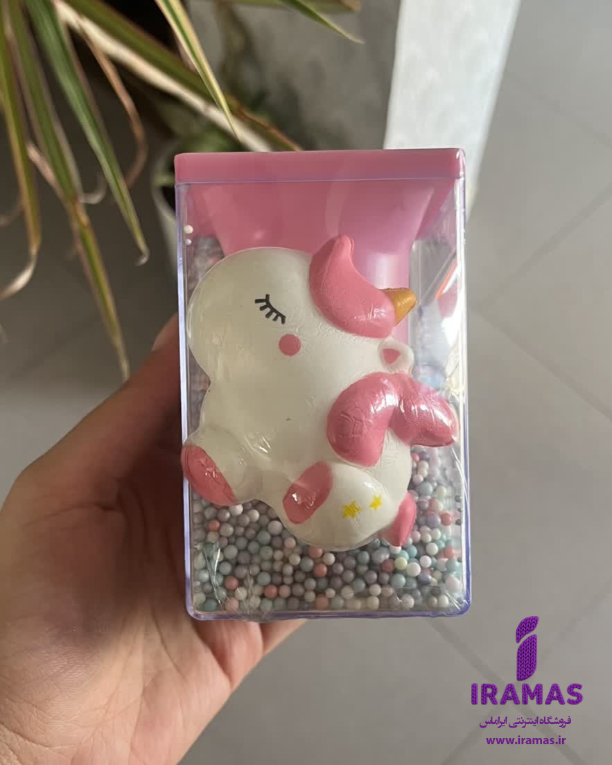 جا قلمی رومیزی دونه برفی اسکوئیشی طرح یونیکورن برند یونیک - ایراماس