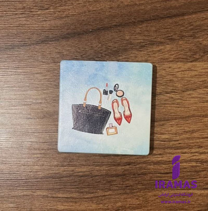 آینه جیبی طرح فانتزی مربعی - ایراماس