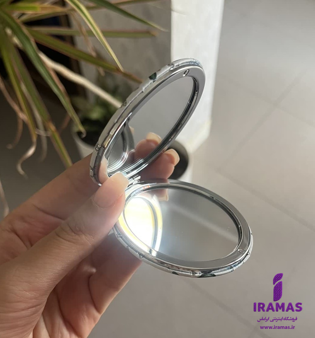 آینه جیبی فانتزی نگین دار طرح دایناسور - ایراماس