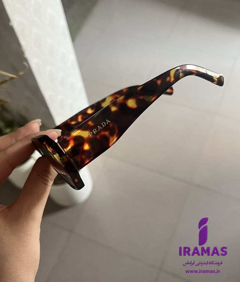 عینک آفتابی پرادا پلنگی به همراه کاور عینک پارچه ای - ایراماس