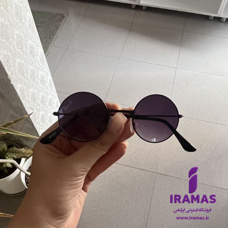 عینک آفتابی بچگانه گرد به همراه کاور عینک پارچه ای - ایراماس