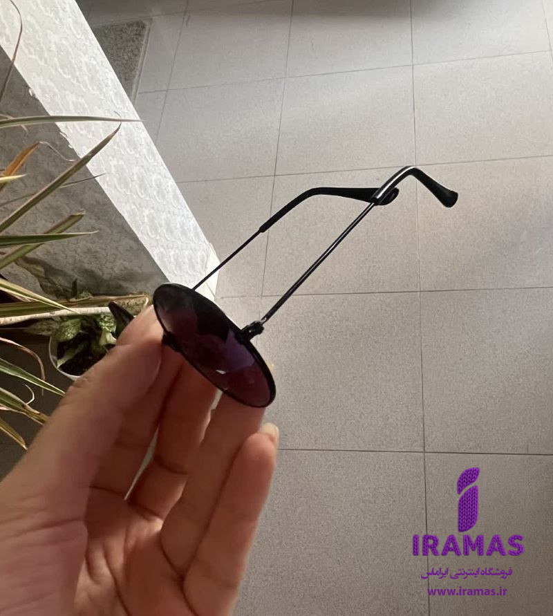 عینک آفتابی بچگانه گرد به همراه کاور عینک پارچه ای - ایراماس