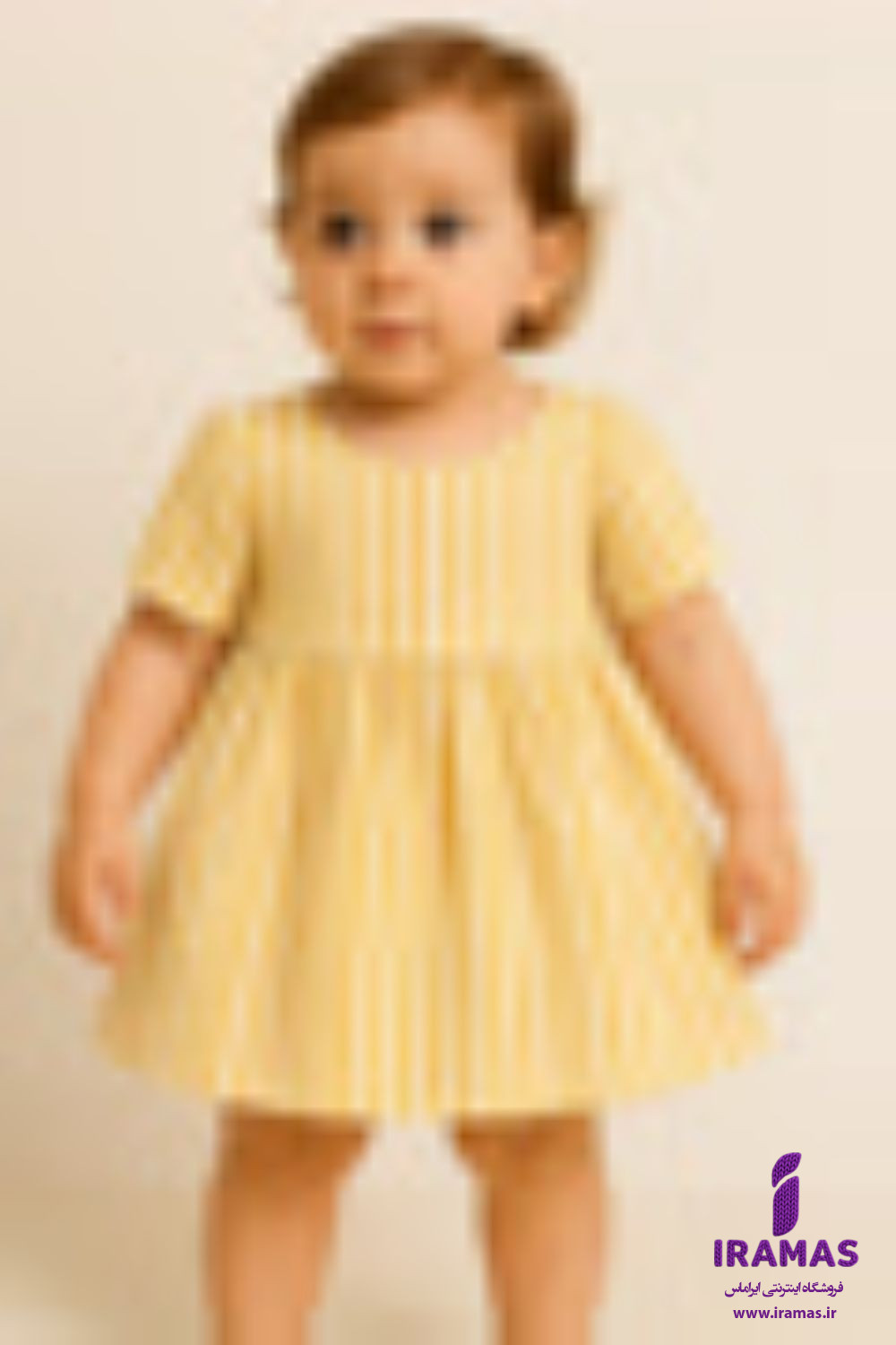 پبراهن بچگانه راه راه لیمویی - ایراماس