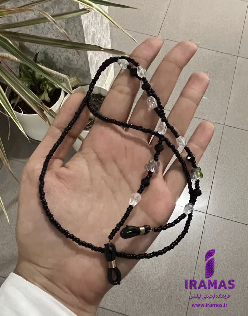 بند عینک کریستالی رنگ مشکی - ایراماس