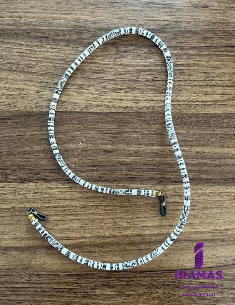 بند عینک سنتی راه راه مشکی سفید - ایراماس